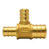 Apollo Pex 3/4 in. x 1/2 in. x 1/2 in. Brass PEX Barb Tee APXT341212